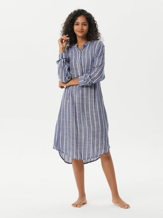 Striped Shirt Dress