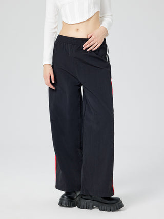 Striped Trim Mid Waist Sweatpants