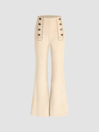 Suede Flared trousers