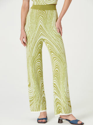 Swirl Straight Leg Knit Trousers