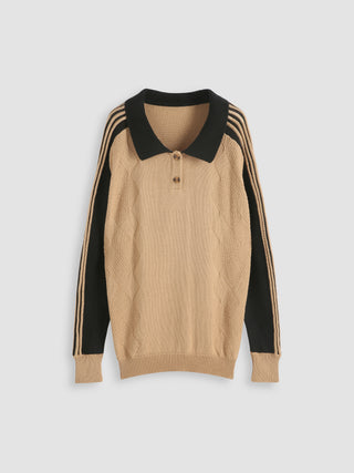 Texture Polo Sweater