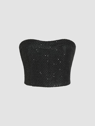 Texture Sequin Tube Top