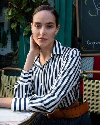 The Amalfi Stripe Silk Shirt