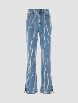 Tie Dye Bleached Jeans