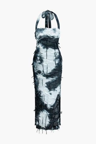 a black and white dress on a white background