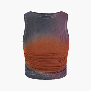 Tie Dye Mesh Tank Top