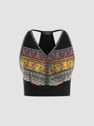 Tribal Patchwork Blouse Top