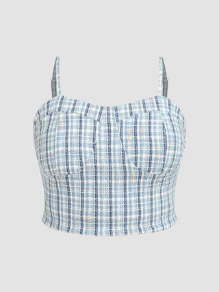 Tweed Cami Crop Top Curve & Plus