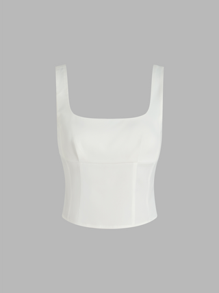 U-neck Solid Cami Top