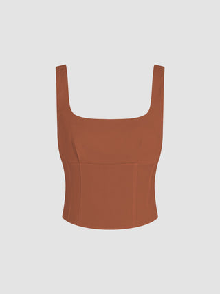 U-neck Solid Cami Top