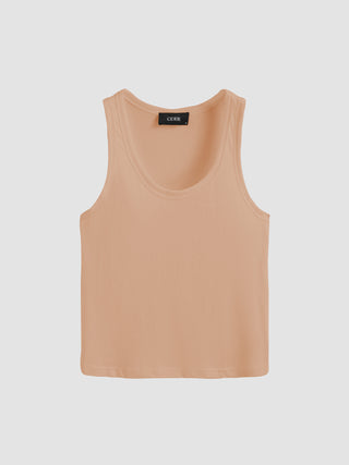 U-neckline Sleeveless Tank Top