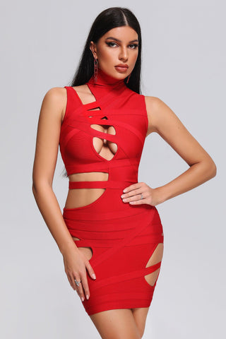 Unica Cutout Mini Bandage Dress