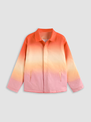 Unisex Gradient Zip Up Oversized Jacket