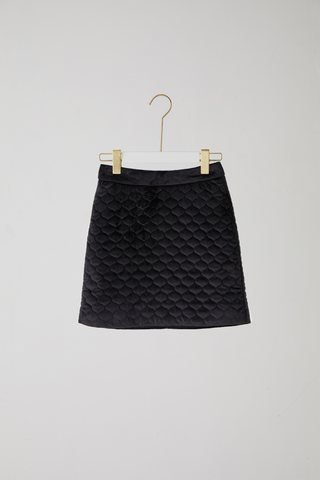 Velvet Crosshatched Mini Skirt