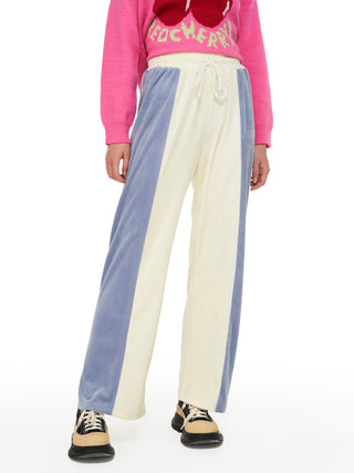 Velvet Patchy Drawstring Trousers