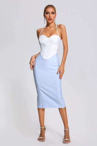 Viane Halter Midi Bandage Dress