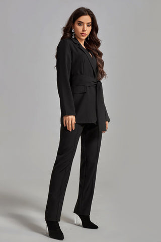 Vicky Tieup Blazer Set (L / Black)