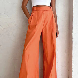 Vitamin C Linen Cotton Wide Leg Pants