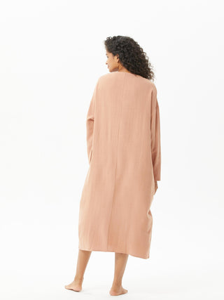 Wabi-sabi Long-sleeved Cotton Linen Dress