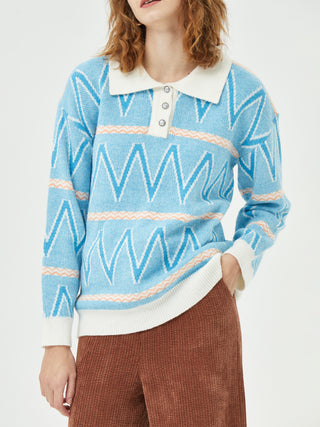 Wavy Collar Sweater