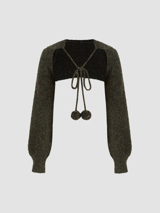 Wool-blend Knit Crop Shrug