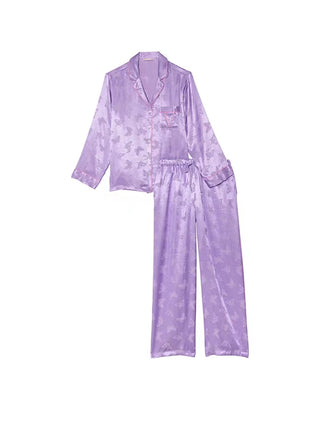 Woven Collar Butterfly Pocket Pajama Blouse Curve & Plus