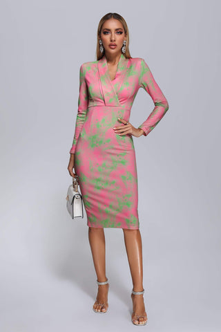 Xenia Printed Midi Dress