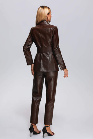 Yuio Leather Set (L / Brown)